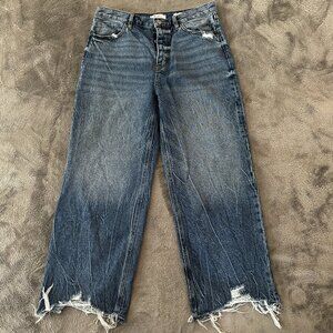 KanCan Blue Distressed Wide Leg Jeans